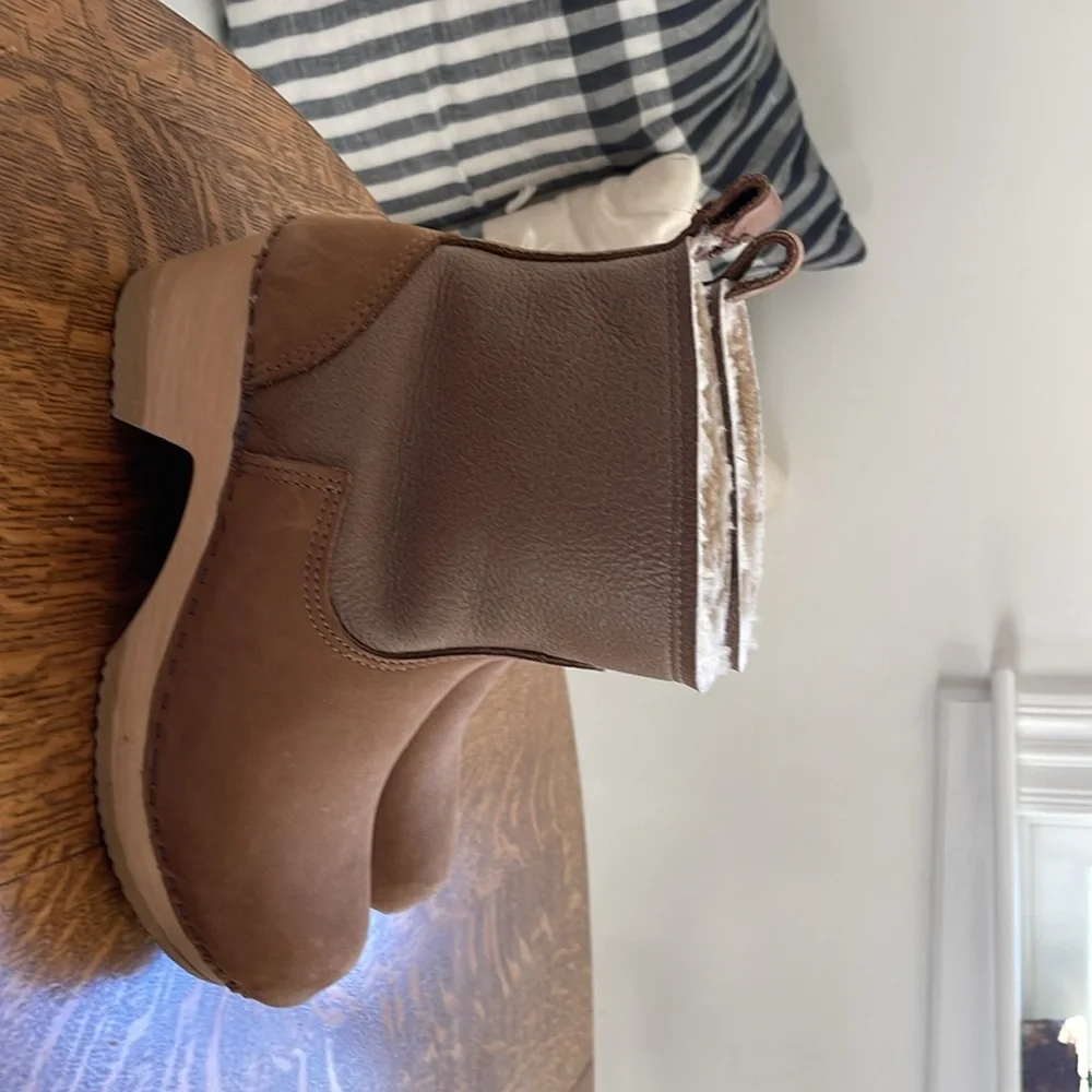 No. 6 clog boots, shearling lined sz 39 - Picture 4 of 6